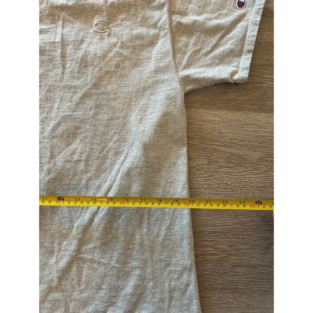Champion T-Shirt Mens Large Gray Excellent Short Sleeve Crewneck‎ Embroidered - Picture 5 of 8